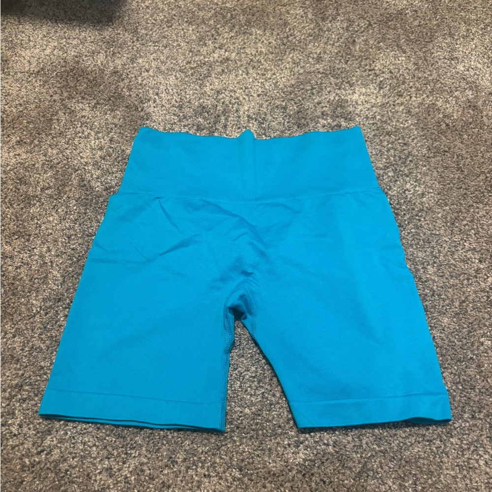Blue High-Waisted Amazon Shorts